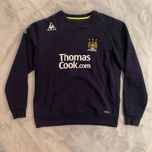 Vintage Manchester City le coq sportif Pullover Crew neck Mens Size L